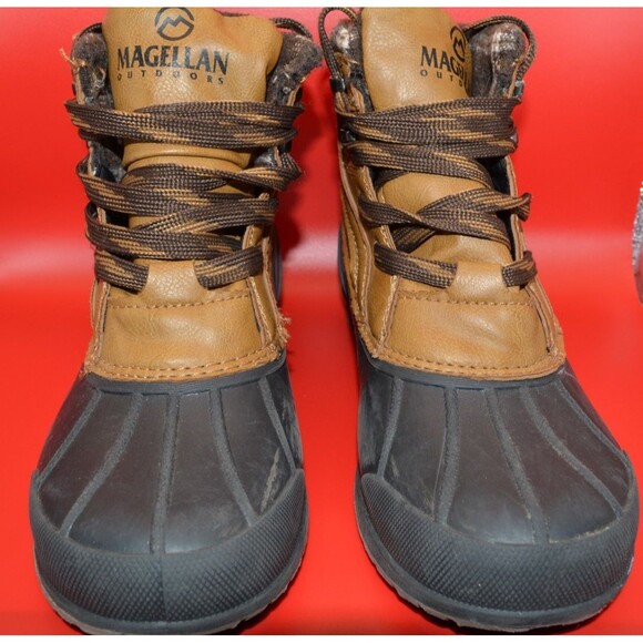 Magellan Outdoors Youth Duck Boots Size 6 Brown Black Waterproof Winter Snow - Picture 3 of 9